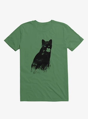 Ambivalence Cat & Clover Kelly Green T-Shirt