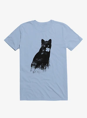 Ambivalence Cat & Clover Light Blue T-Shirt