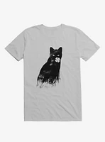 Ambivalence Cat & Clover Ice Grey T-Shirt
