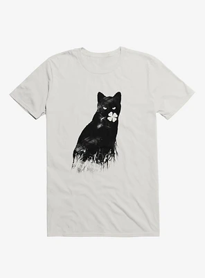 Ambivalence Cat & Clover White T-Shirt