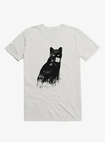 Ambivalence Cat & Clover White T-Shirt