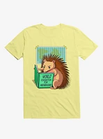World Domination For Hedgehogs Corn Silk Yellow T-Shirt