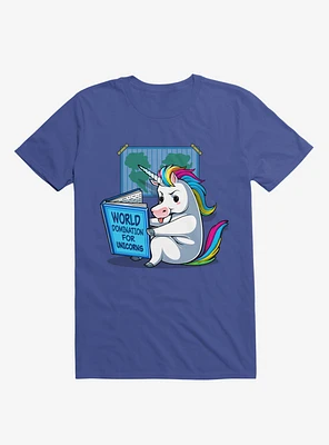 World Domination For Unicorns Royal Blue T-Shirt