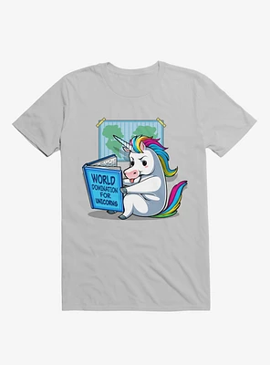 World Domination For Unicorns Ice Grey T-Shirt