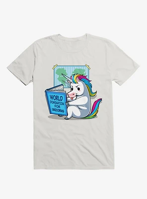 World Domination For Unicorns White T-Shirt
