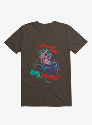 Cyberpunk Mermaid Brown T-Shirt