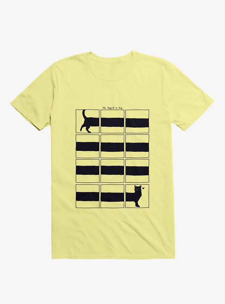 The Longcat Is Long Corn Silk Yellow T-Shirt