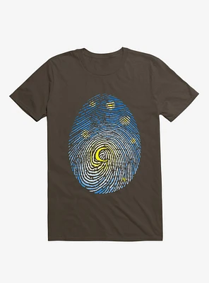 Aurora Fingerprint Brown T-Shirt