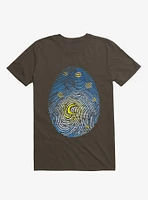 Aurora Fingerprint Brown T-Shirt