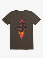 Cat Ice Cream Brown T-Shirt