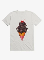 Cat Ice Cream White T-Shirt