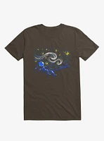 Starry Night Gravity Brown T-Shirt