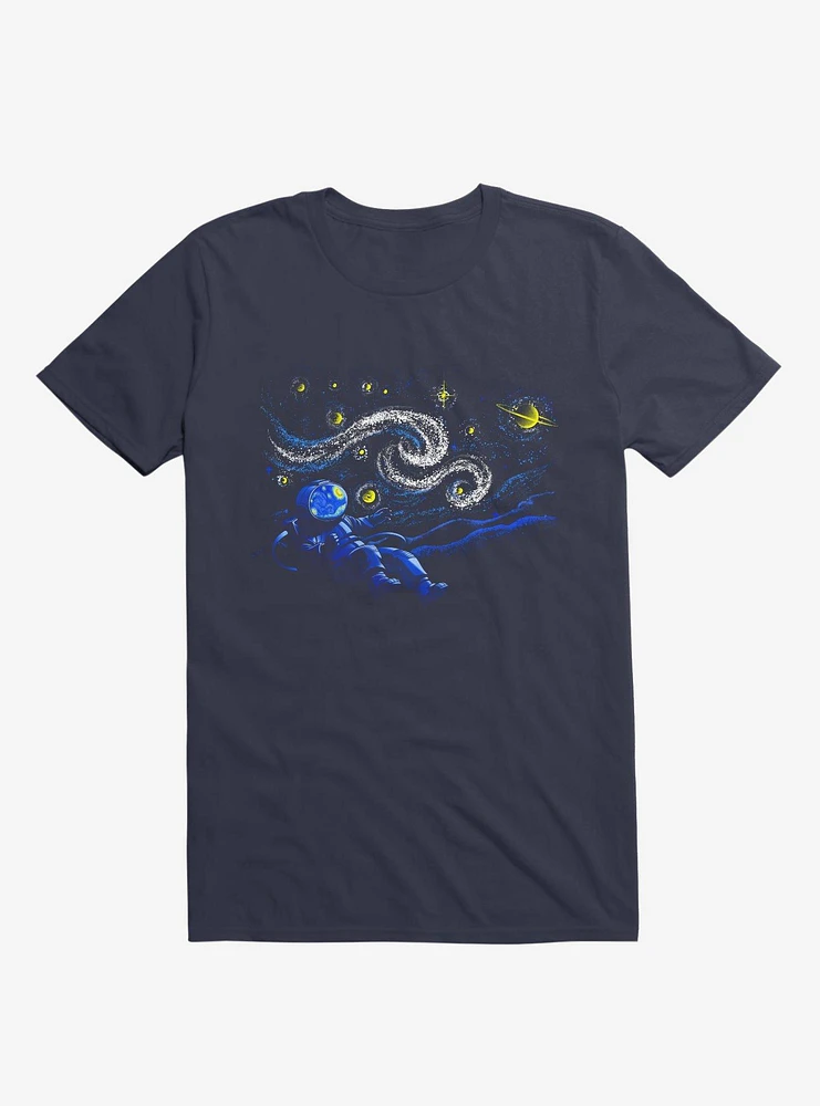 Starry Night Gravity Navy Blue T-Shirt