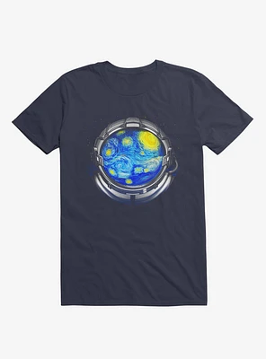 Starry Night Universe Navy Blue T-Shirt