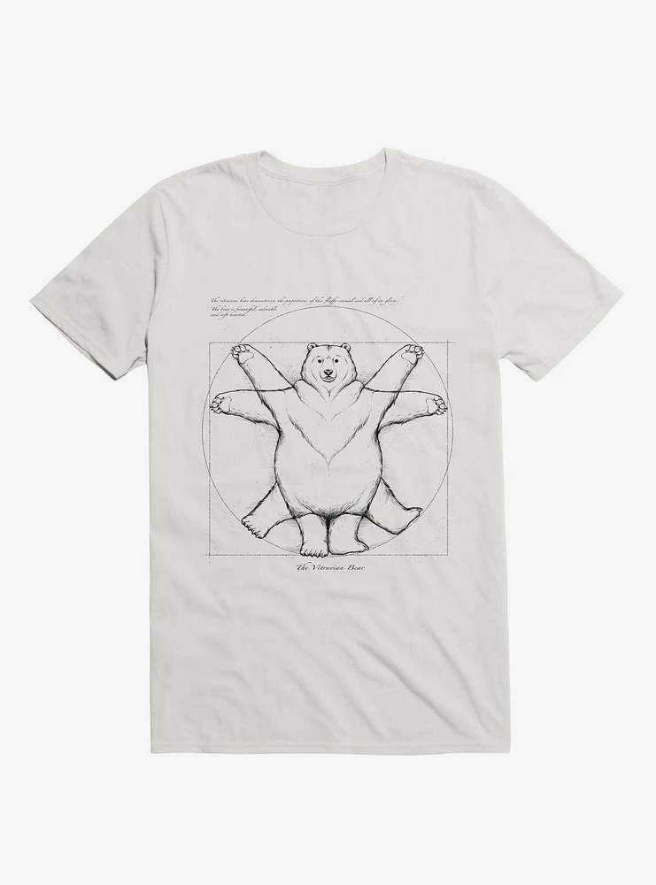 Vitruvian Bear White T-Shirt
