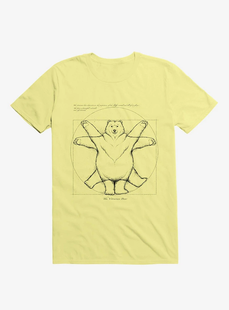 Vitruvian Bear Corn Silk Yellow T-Shirt