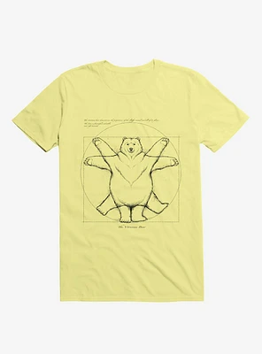 Vitruvian Bear Corn Silk Yellow T-Shirt