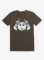 Bear Inside Black And White Brown T-Shirt