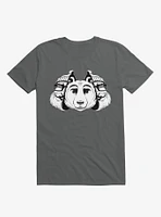 Bear Inside Black And White Charcoal Grey T-Shirt