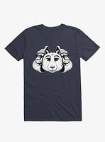 Bear Inside Black And White Navy Blue T-Shirt