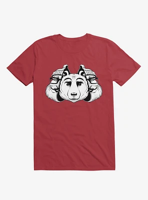 Bear Inside Black And White Red T-Shirt