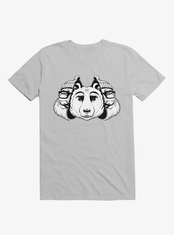 Bear Inside Black And White Ice Grey T-Shirt