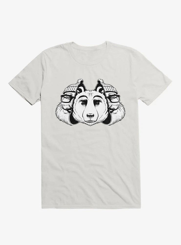 Bear Inside Black And White T-Shirt