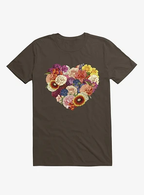 Blooming Love Brown T-Shirt