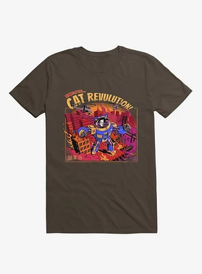 Cat Revolution Brown T-Shirt