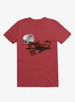 Coffee Cat Red T-Shirt