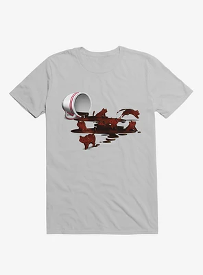 Coffee Cat Ice Grey T-Shirt