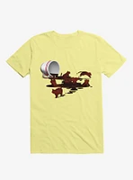 Coffee Cat Corn Silk Yellow T-Shirt