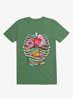 Unicorn Anatomy Sweet Inside Kelly Green T-Shirt