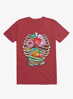 Unicorn Anatomy Sweet Inside Red T-Shirt