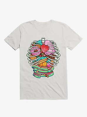 Unicorn Anatomy Sweet Inside White T-Shirt