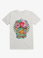 Unicorn Anatomy Sweet Inside White T-Shirt