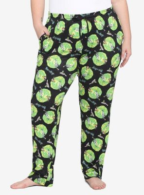 Rick And Morty Portal Pajama Pants Plus