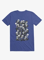 Cat Skull Party Royal Blue T-Shirt