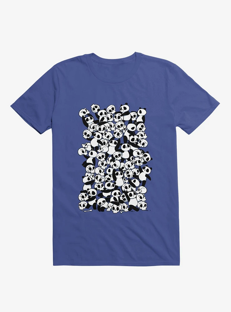 Dia De Los Muertos Panda Party Royal Blue T-Shirt