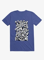 Dia De Los Muertos Panda Party Royal Blue T-Shirt
