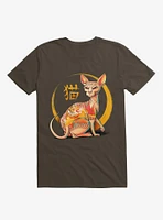 Yakuza Cat Brown T-Shirt