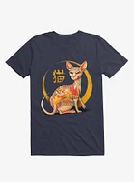 Yakuza Cat Navy Blue T-Shirt