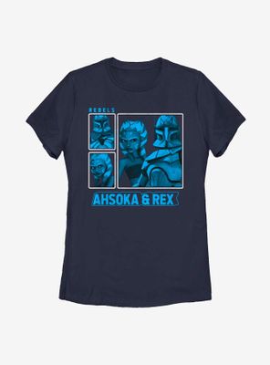 Star Wars: The Clone Wars Rex And Ahsoka Rebels Womens T-Shirt