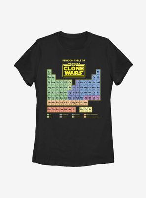 Star Wars: The Clone Wars Periodic Table Womens T-Shirt