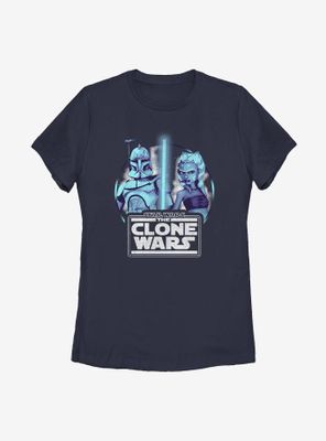 Star Wars: The Clone Wars Rex And Ahsoka Circle Womens T-Shirt