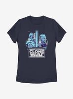 Star Wars: The Clone Wars Rex And Ahsoka Circle Womens T-Shirt