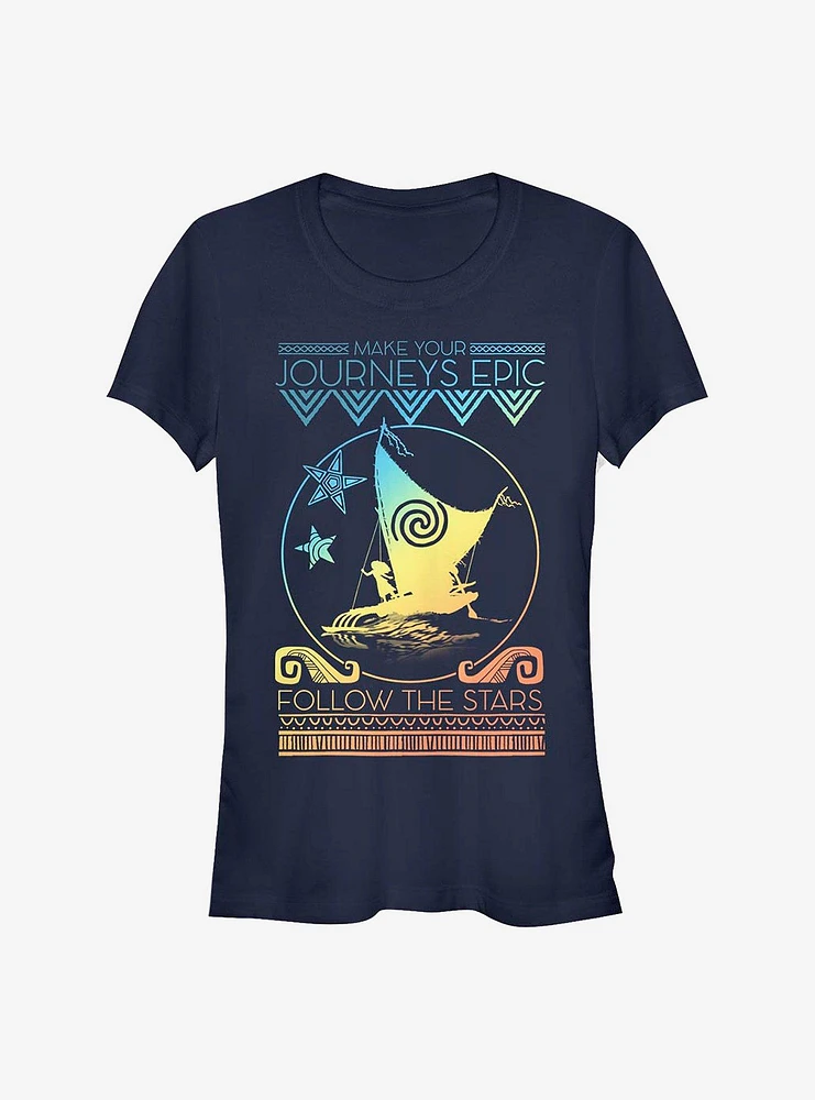 Disney Moana Follow The Stars Girls T-Shirt