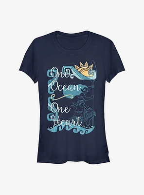 Disney Moana One Ocean Heart Girls T-Shirt