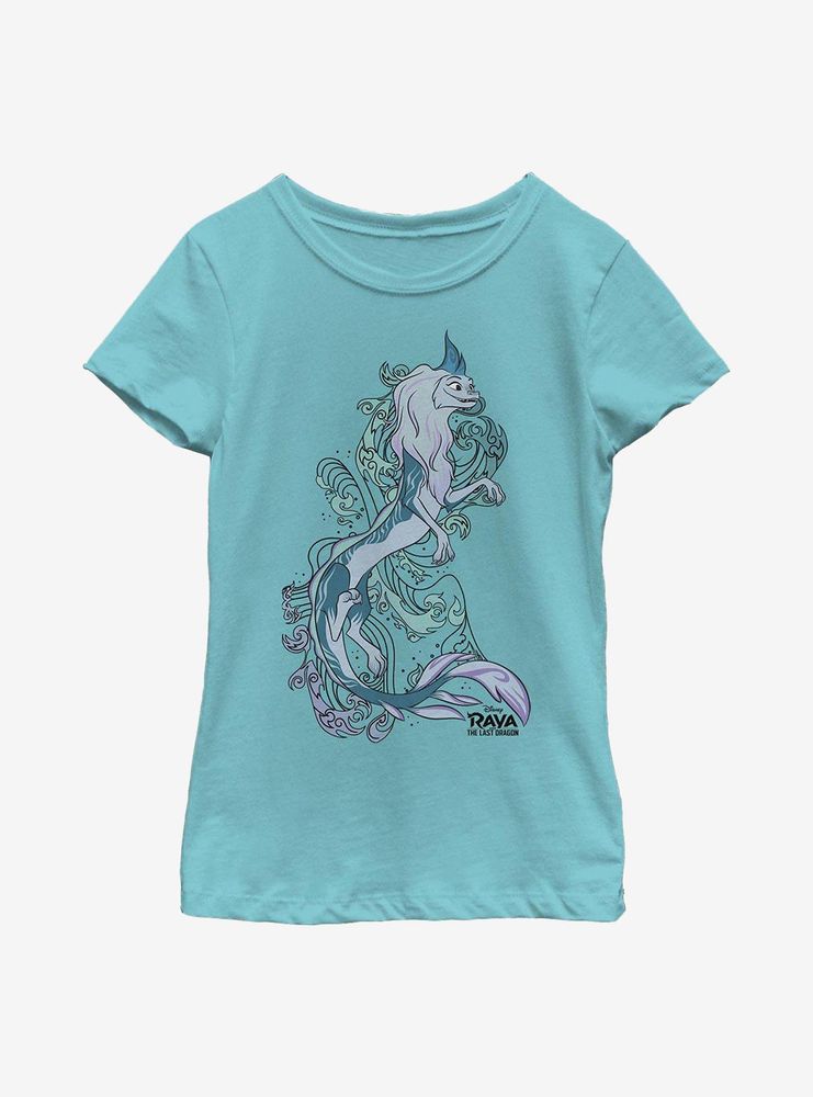 Disney Raya And The Last Dragon Sisu Waves Youth Girls T-Shirt