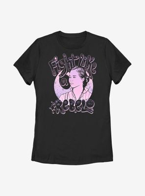 Star Wars Rebel Rose Womens T-Shirt